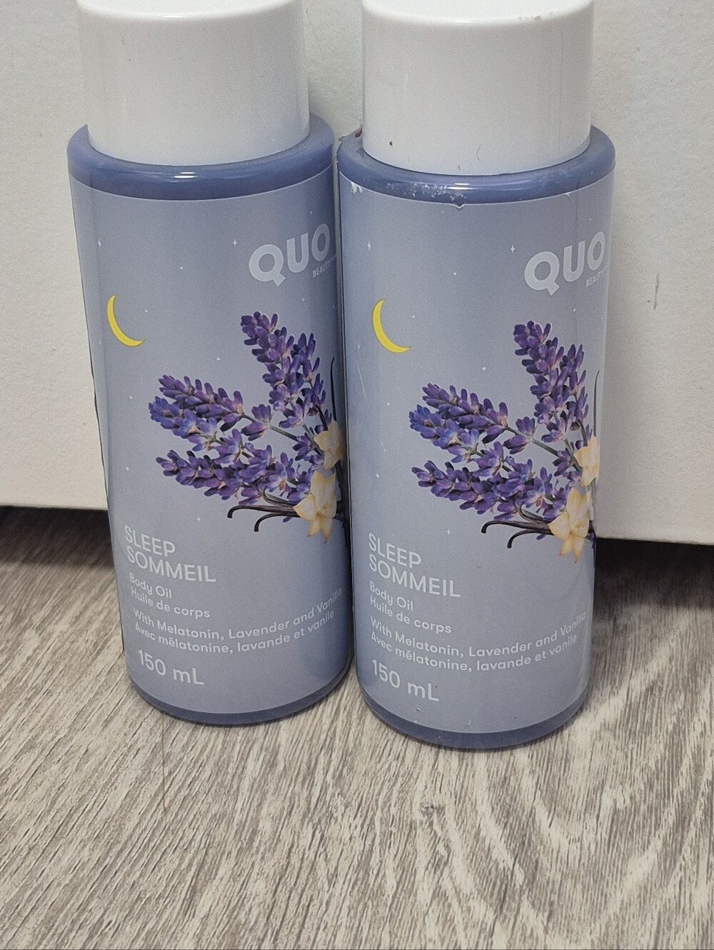 2x Quo Beauty Calming Sleep Body Oil Infused With Melatonin, Lavender & Vanilla